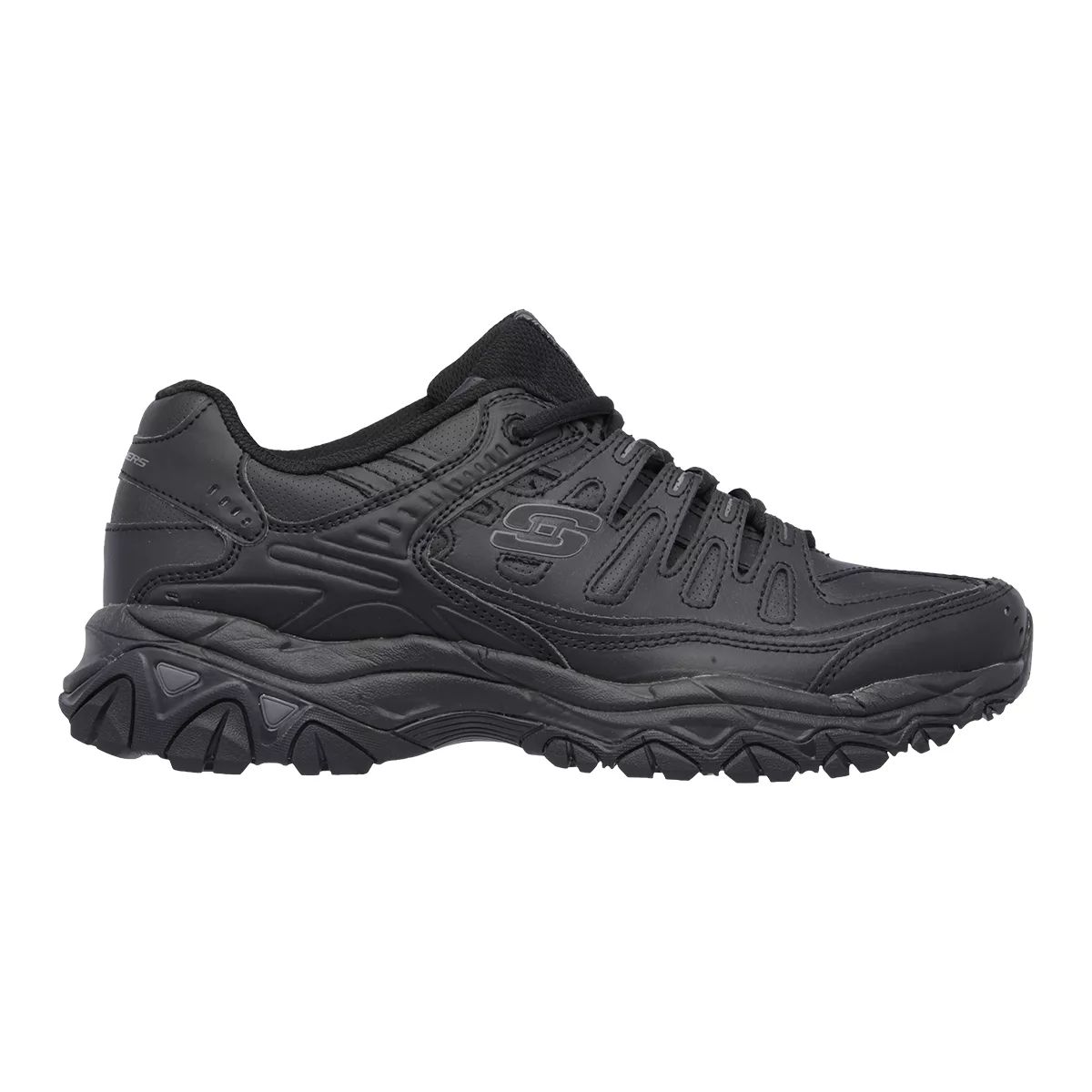 Skechers Men's Afterburn Memory Fit Shoes, Wide Width, Walking, Cushioned,  Leather