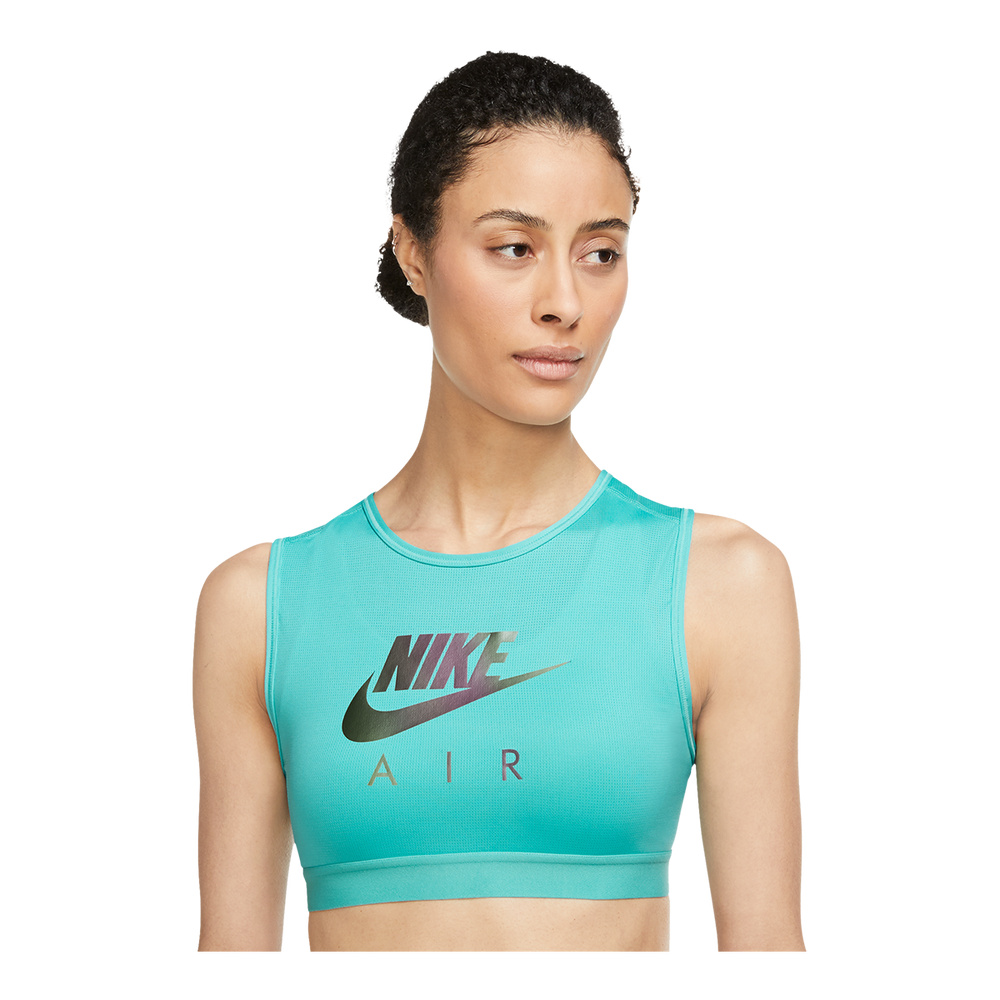 Nike Women's Swoosh Run Air Mesh Sports Bra, Medium Impact, Removable Pads