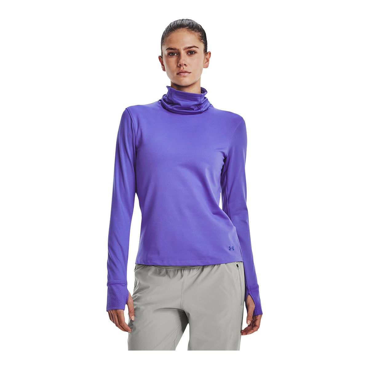 Under Armour Women's Run Cold Up The Pace Long Sleeve Funnel Neck Shirt