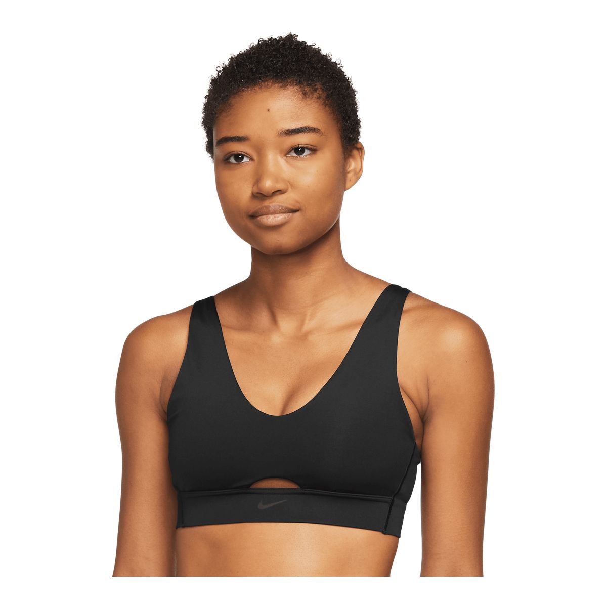 Nike Women's Dri-FIT Indy V-Neck Plunge Cutout Low Sports Bra