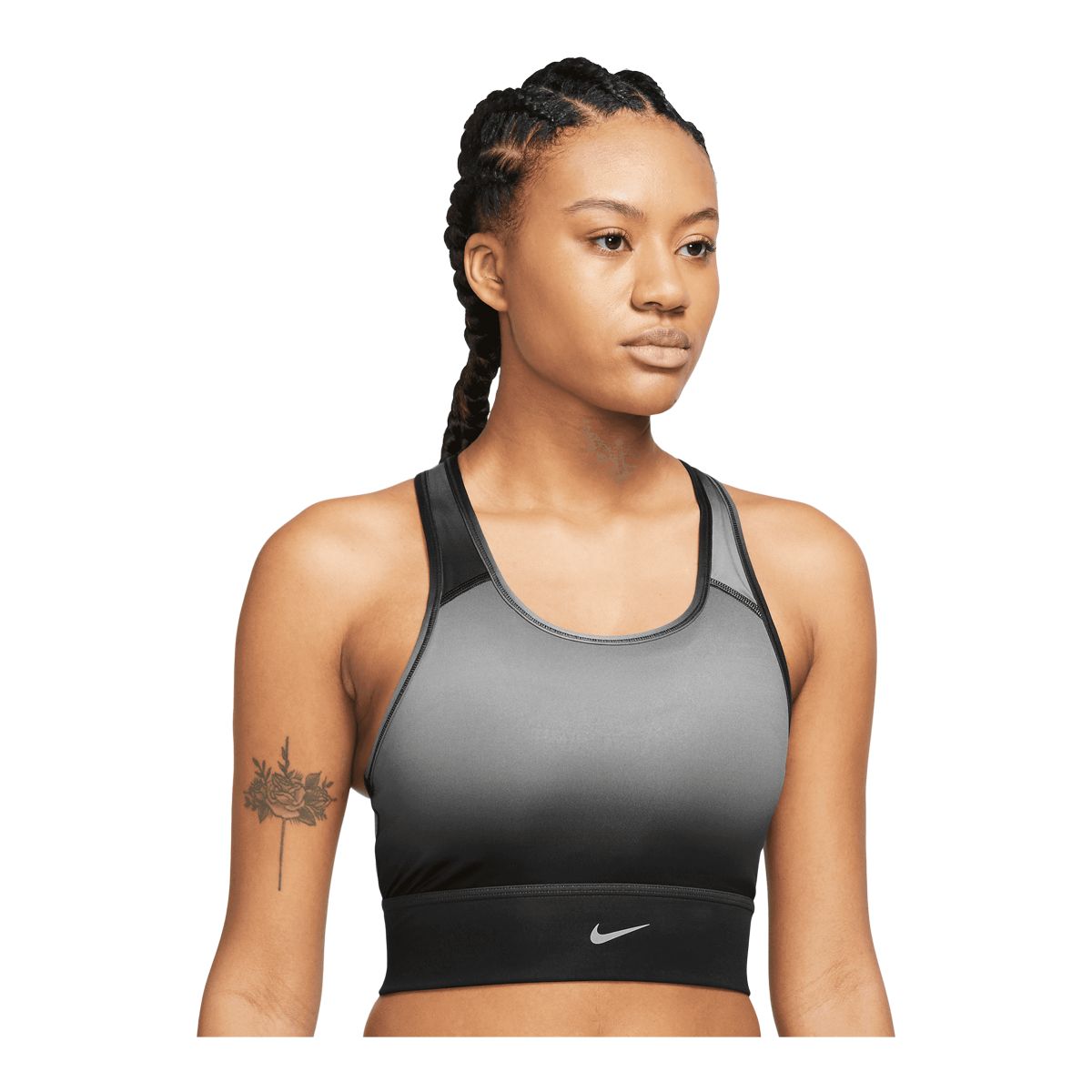 Nike Women's Dri-FIT Swoosh Long-Line Run Medium Sports Bra