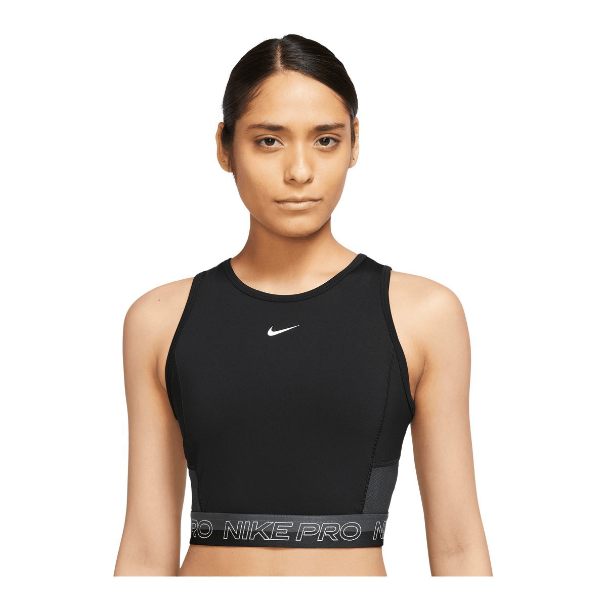 Nike Women's Dri-FIT High Neck Swoosh Sports Bra - Iron Gray