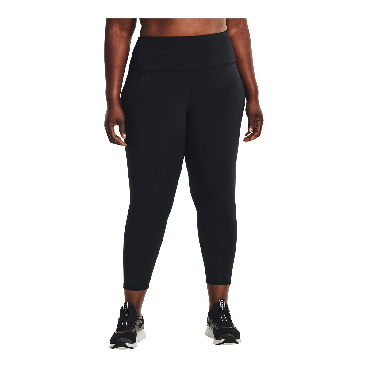 Athletic Works Women's and Women's Plus Stretch Cotton Blend Ankle Leggings  with Side Pockets