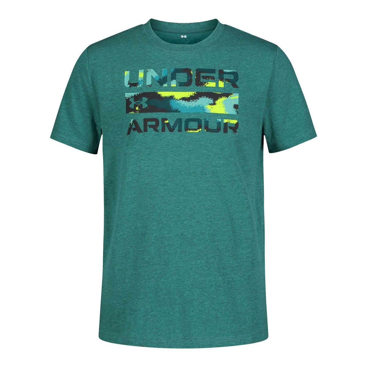 Under Armour Boys' Dissolve Camo Logo T Shirt